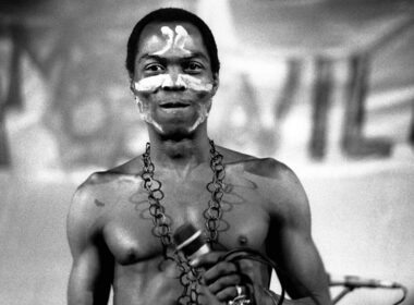 Fela Kuti at The Academy, Brixton, London in 1983 | Photo by David Corio/Redferns